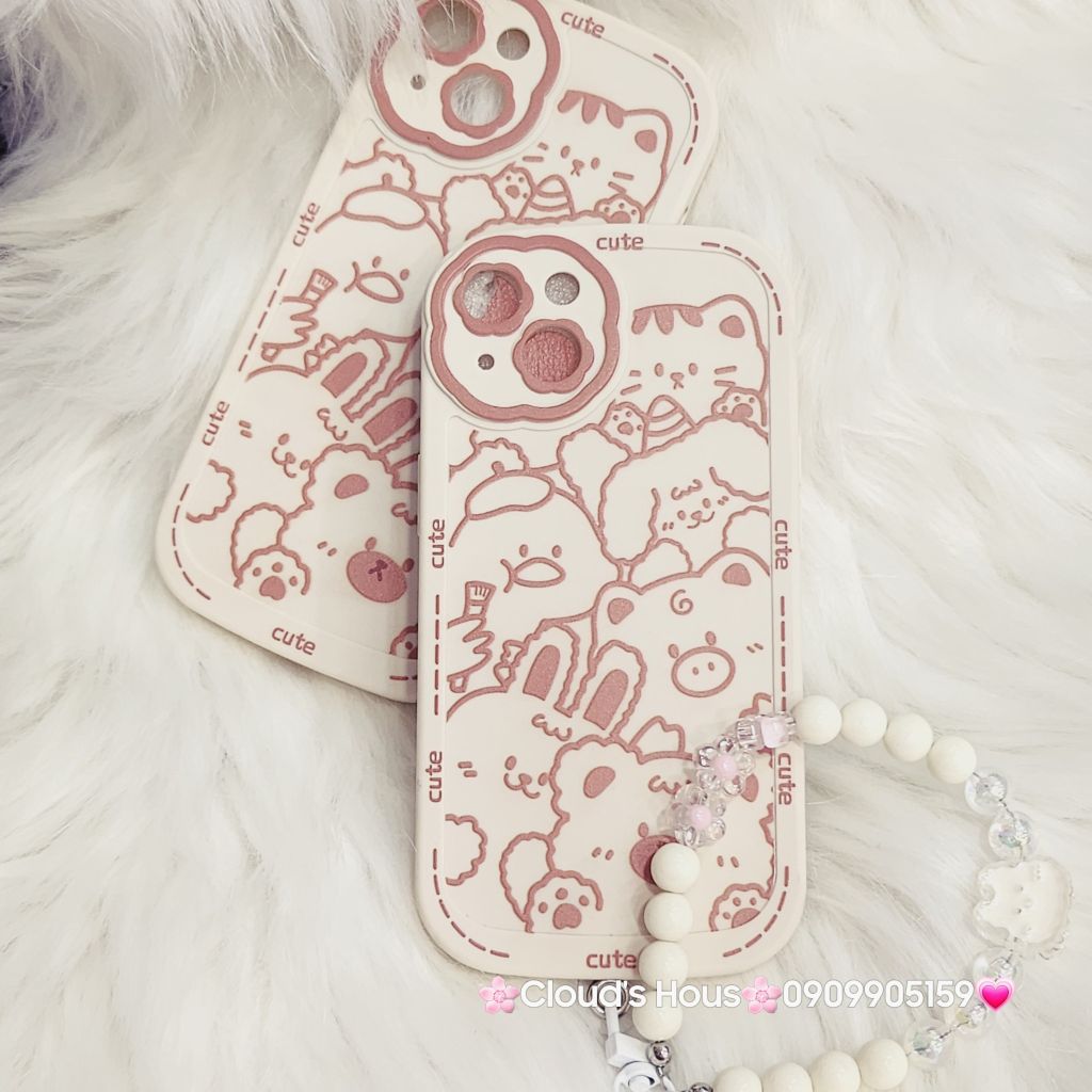 Vòng charm đeo tay hoạt hình kute Ngọc Trai icon Thỏ