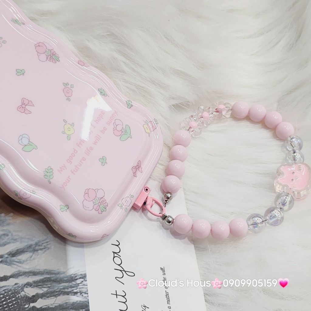 Vòng charm đeo tay hoạt hình kute Ngọc Trai icon Thỏ