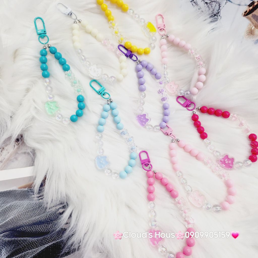 Vòng charm đeo tay hoạt hình kute Ngọc Trai icon Thỏ