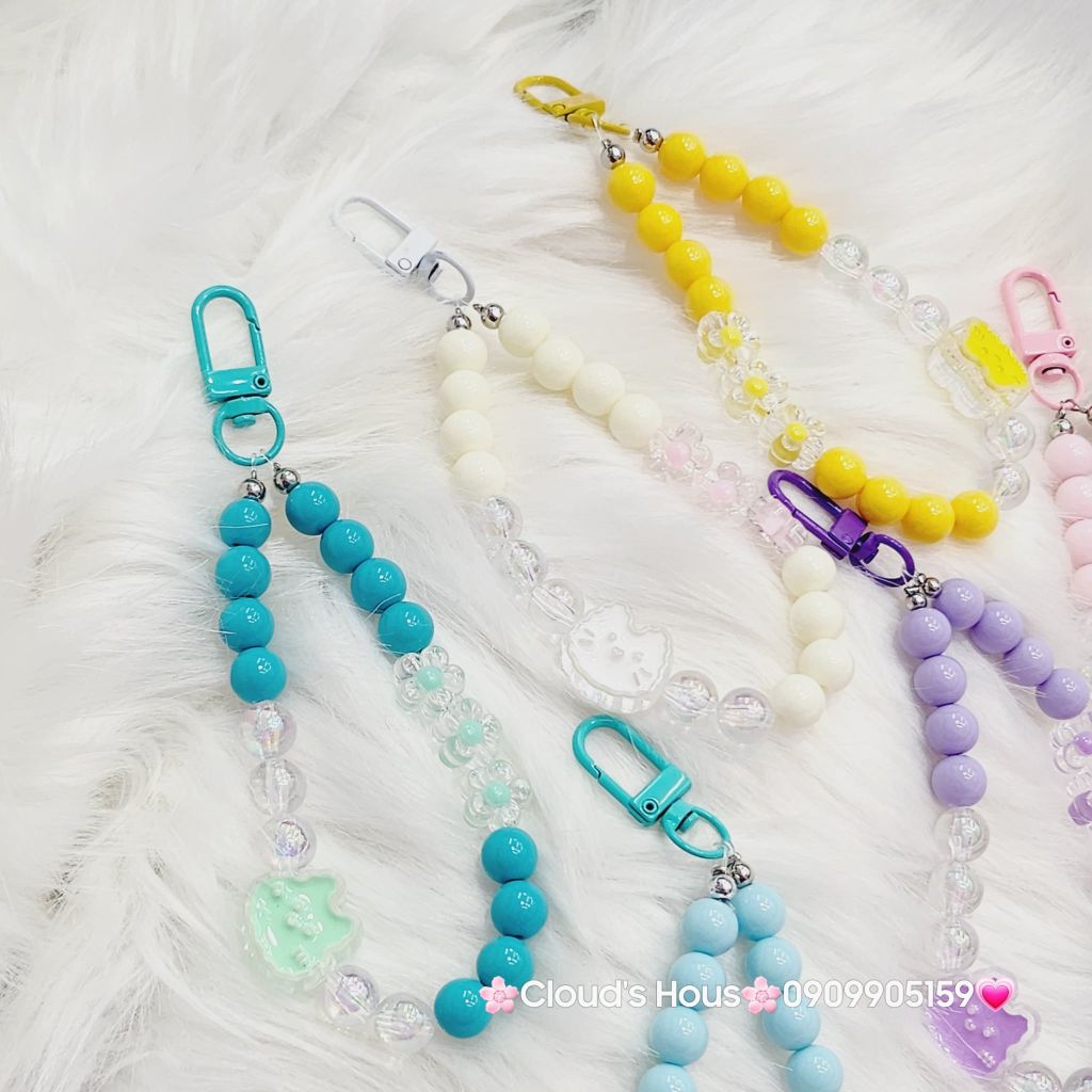 Vòng charm đeo tay hoạt hình kute Ngọc Trai icon Thỏ