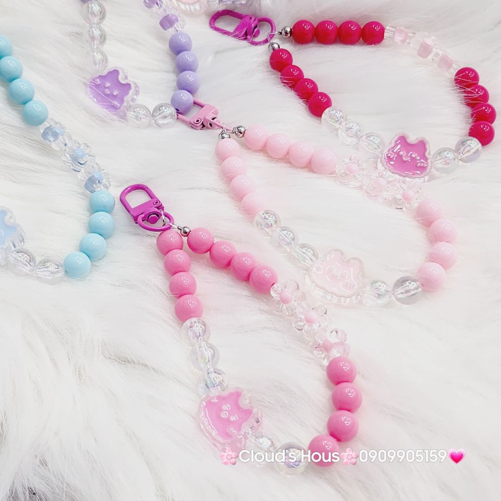 Vòng charm đeo tay hoạt hình kute Ngọc Trai icon Thỏ