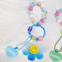 Vòng charm đeo tay hoạt hình kute Bông hoa Mặt Cười