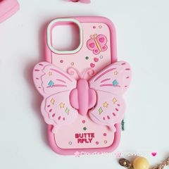 Case Ốp điện thoại iPhone Su Dẻo Con Bướm BUTTERFLY Chống dựng iPhone 11/12/13/14/15/Pro/Promax