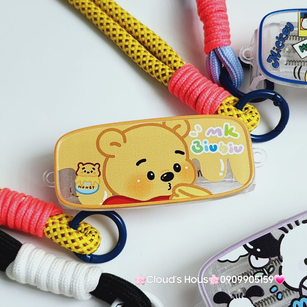 Dây Dù ĐEO chéo kèm thanh KẸP giữ điện thoại hoạt hình kute