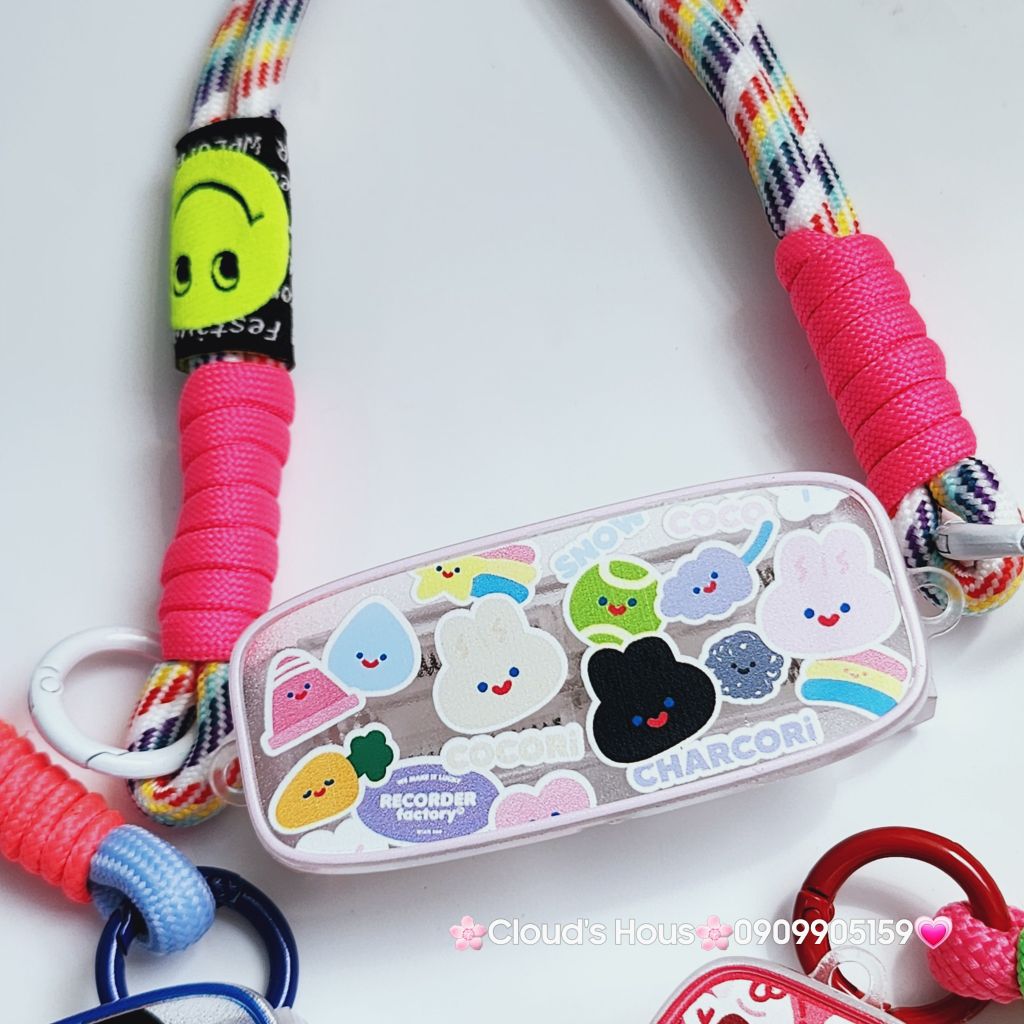 Dây Dù ĐEO chéo kèm thanh KẸP giữ điện thoại hoạt hình kute