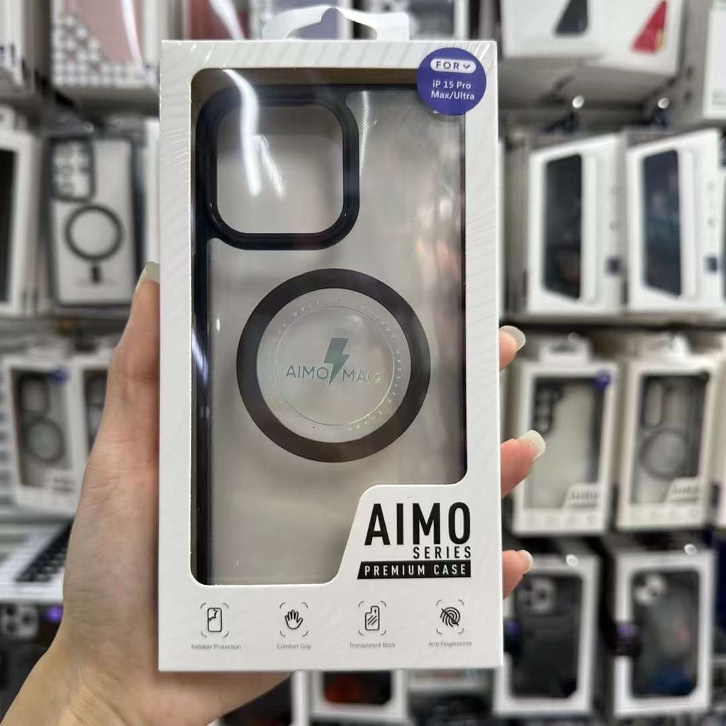 Case Ốp điện thoại iPhone Trong Magsafe AIMO Chính Hãng DUX iPhone 11/12/13/14/15/Plus/Pro/Promax