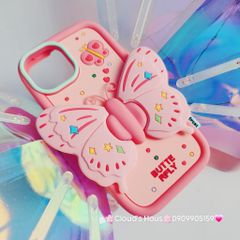 Case Ốp điện thoại iPhone Su Dẻo Con Bướm BUTTERFLY Chống dựng iPhone 11/12/13/14/15/Pro/Promax