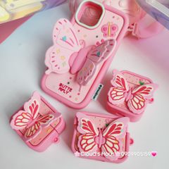 Case Ốp điện thoại iPhone Su Dẻo Con Bướm BUTTERFLY Chống dựng iPhone 11/12/13/14/15/Pro/Promax