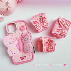 Case Ốp điện thoại iPhone Su Dẻo Con Bướm BUTTERFLY Chống dựng iPhone 11/12/13/14/15/Pro/Promax