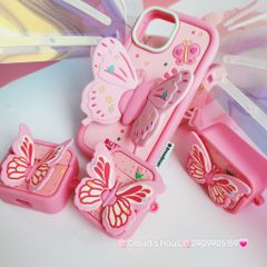 Case Ốp điện thoại iPhone Su Dẻo Con Bướm BUTTERFLY Chống dựng iPhone 11/12/13/14/15/Pro/Promax