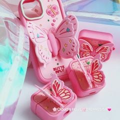 Case Ốp điện thoại iPhone Su Dẻo Con Bướm BUTTERFLY Chống dựng iPhone 11/12/13/14/15/Pro/Promax