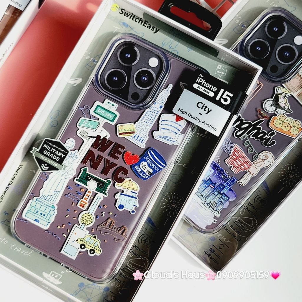 Case Ốp điện thoại iPhone Switcheasy Chính Hãng Trong Stickers Du Lịch iPhone 15Promax
