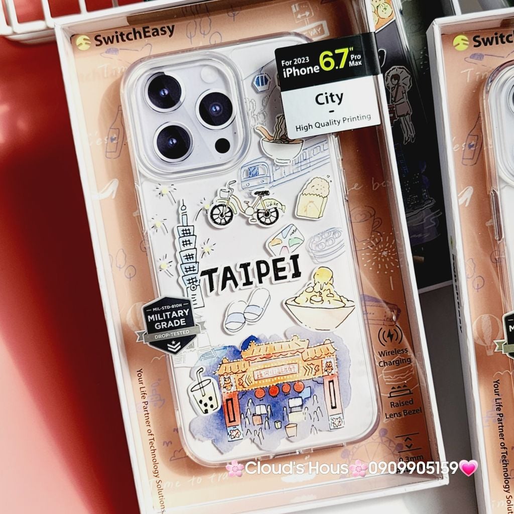 Case Ốp điện thoại iPhone Switcheasy Chính Hãng Trong Stickers Du Lịch iPhone 15Promax