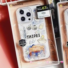 Case Ốp điện thoại iPhone Switcheasy Chính Hãng Trong Stickers Du Lịch iPhone 15Promax