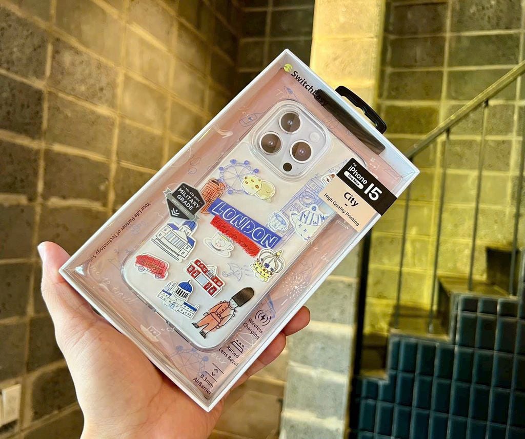 Case Ốp điện thoại iPhone Switcheasy Chính Hãng Trong Stickers Du Lịch iPhone 15Promax
