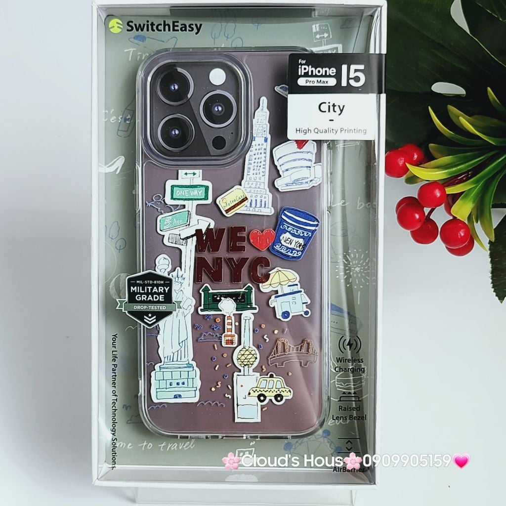 Case Ốp điện thoại iPhone Switcheasy Chính Hãng Trong Stickers Du Lịch iPhone 15Promax