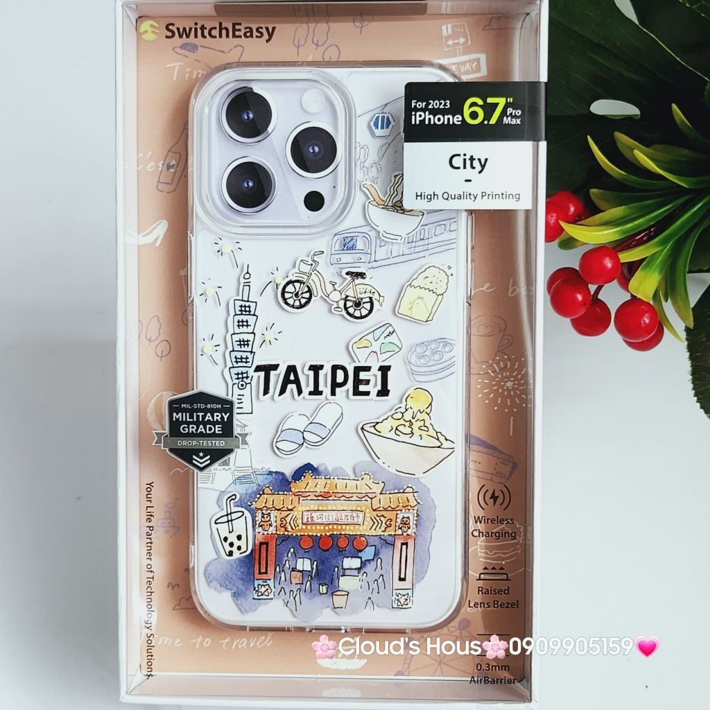 Case Ốp điện thoại iPhone Switcheasy Chính Hãng Trong Stickers Du Lịch iPhone 15Promax