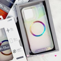 Case Ốp điện thoại iPhone Gear4 Trong nhám Magsafe hologram iPhone 15Promax