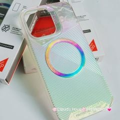 Case Ốp điện thoại iPhone Gear4 Trong nhám Magsafe hologram iPhone 15Promax