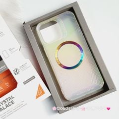 Case Ốp điện thoại iPhone Gear4 Trong nhám Magsafe hologram iPhone 15Promax