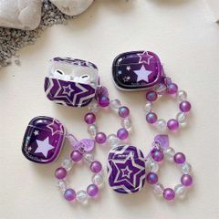 Cover Case Vỏ bảo vệ Airpod Ngôi sao Tím Kèm móc khoá Airpod 1/2/3/Pro/Pro2