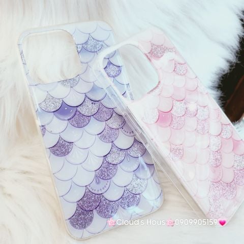 Case Ốp điện thoại iPhone Bling Bling Vảy Cá kim tuyến iPhone 14Promax/15Promax