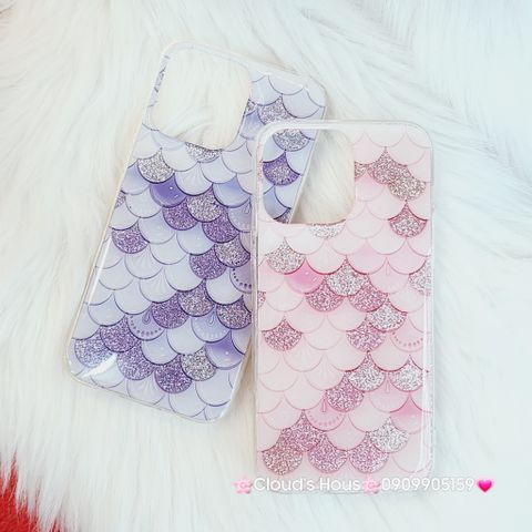 Case Ốp điện thoại iPhone Bling Bling Vảy Cá kim tuyến iPhone 14Promax/15Promax
