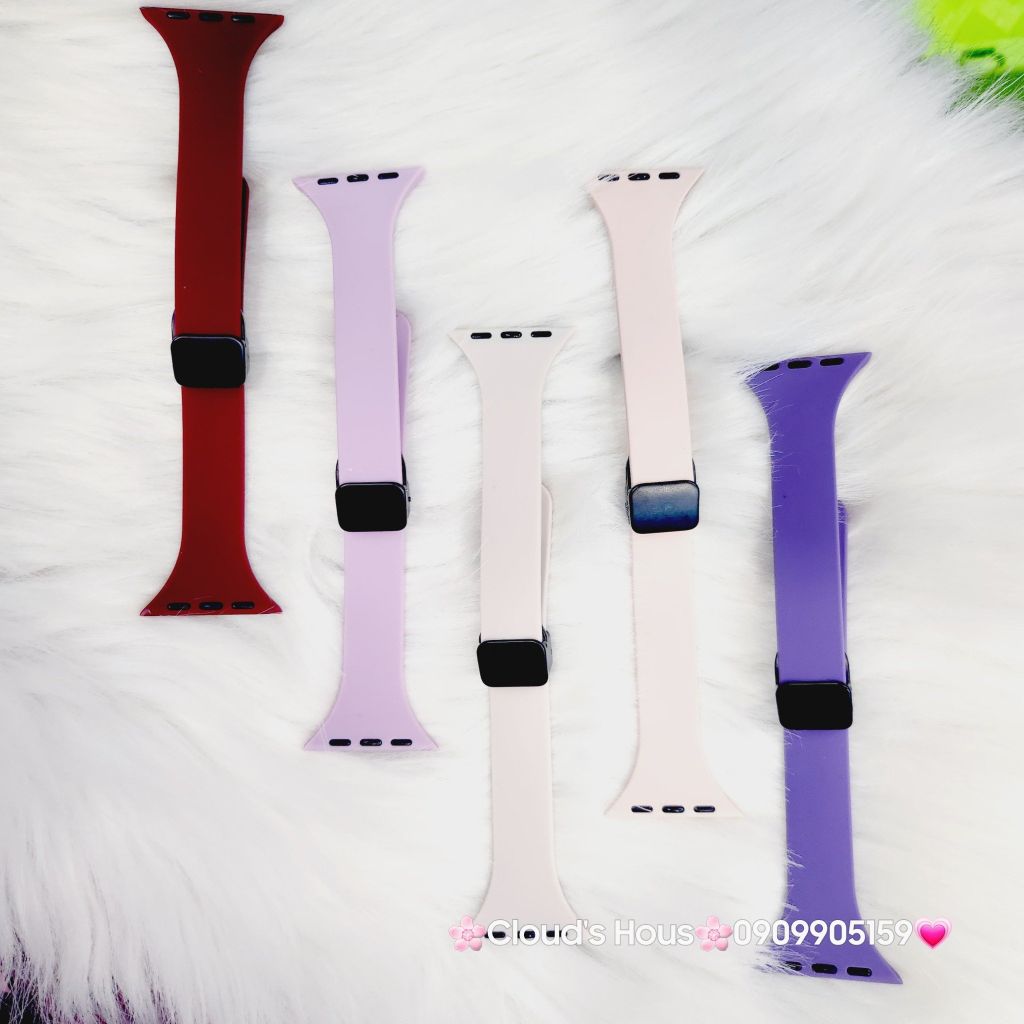 Dây Apple Watch Silicone Basic chống bẩn có mắc cài hít nam châm ( bản nhỏ)