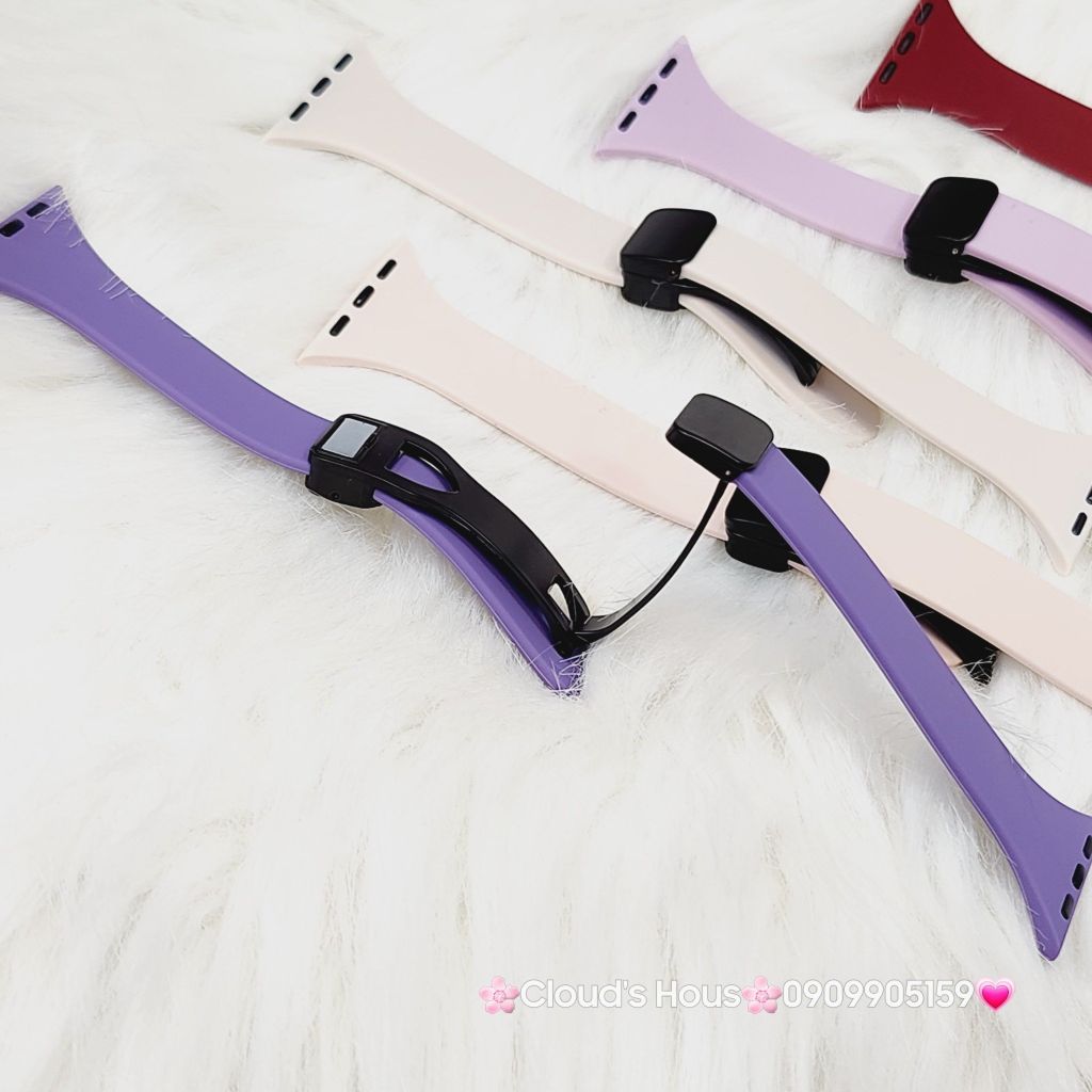 Dây Apple Watch Silicone Basic chống bẩn có mắc cài hít nam châm ( bản nhỏ)