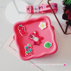 TÚI ĐEO CHÉO Silicone Gấu Dâu Lotso Form Vuông Chính hãng