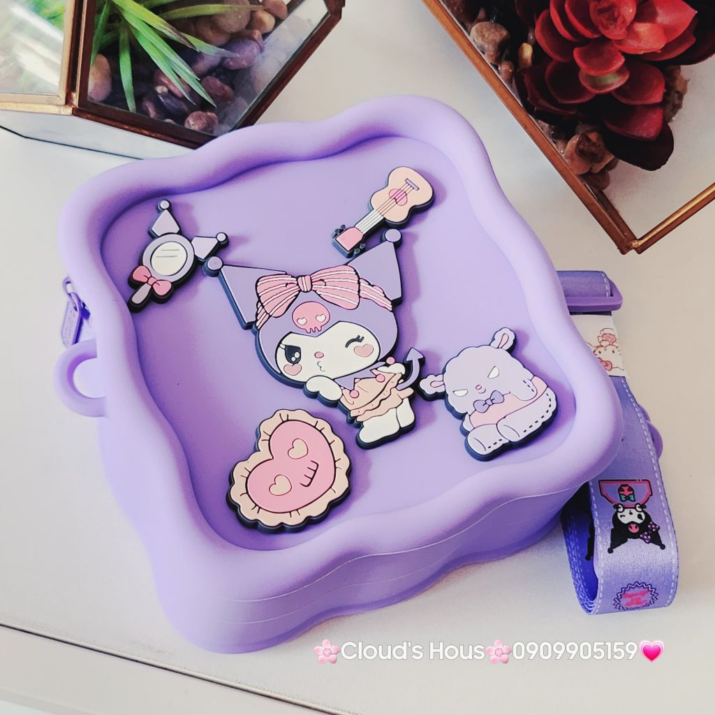 TÚI ĐEO CHÉO Silicone Hoạt Hình Sanrio Chính hãng