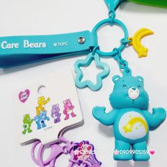 Móc Khóa Gấu Biểu Cảm Cầu Vồng Care Bear
