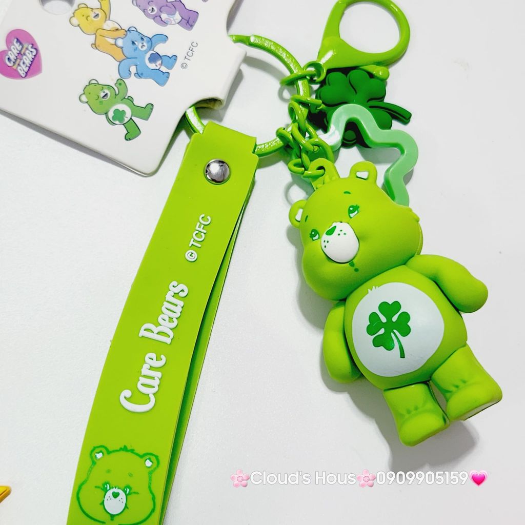 Móc Khóa Gấu Biểu Cảm Cầu Vồng Care Bear