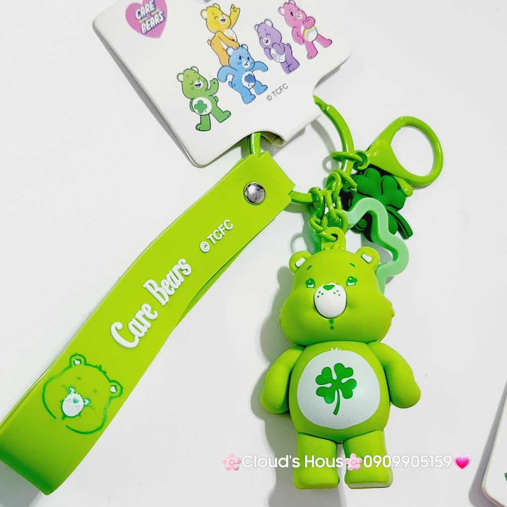 Móc Khóa Gấu Biểu Cảm Cầu Vồng Care Bear