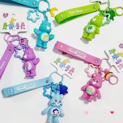 Móc Khóa Gấu Biểu Cảm Cầu Vồng Care Bear
