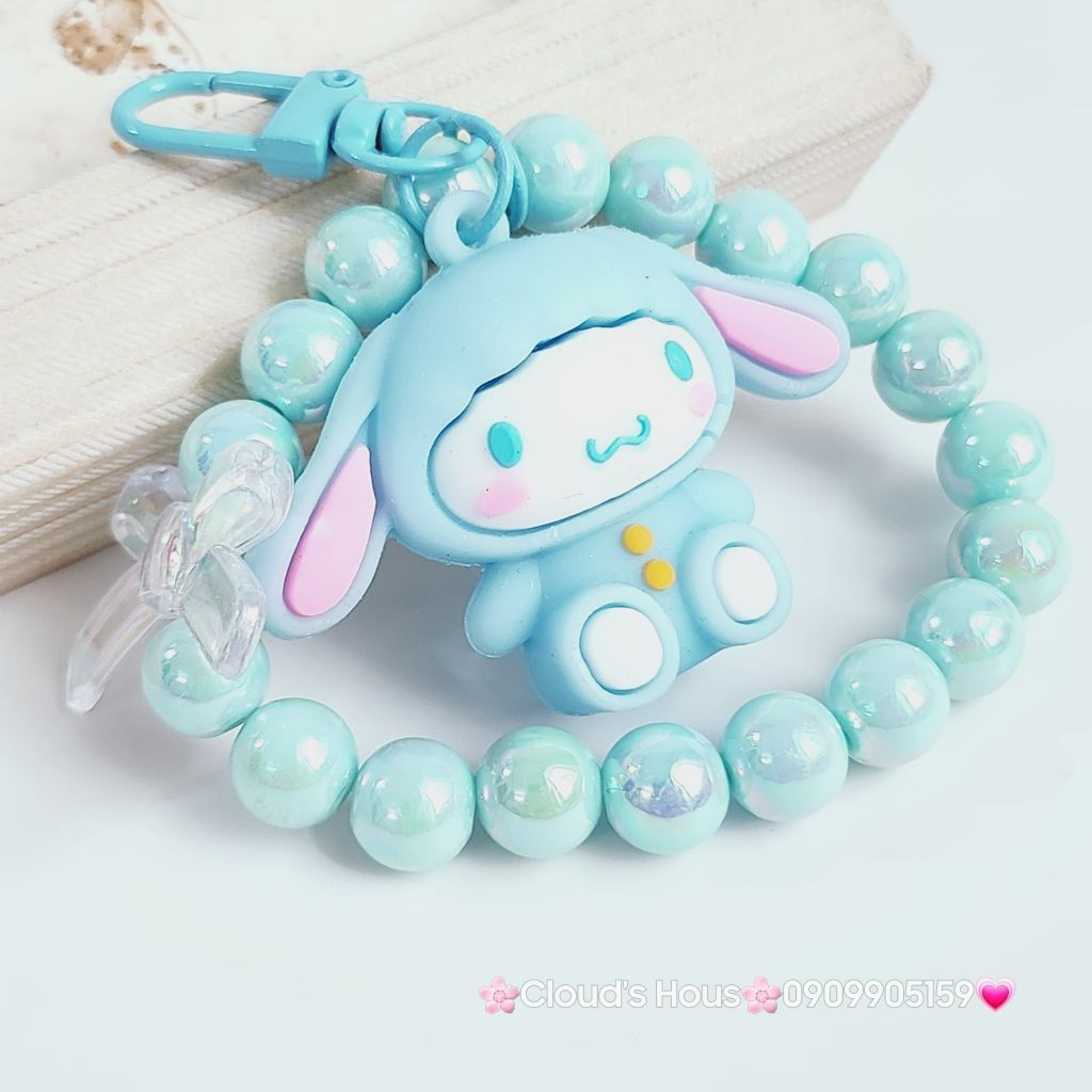 Vòng charm đeo điện thoại Ngọc trai Nơ trong Charm Hoạt hình