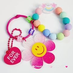 Vòng charm đeo tay hoạt hình kute Bông hoa Mặt Cười
