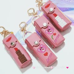 Bóp móc khóa da đựng son