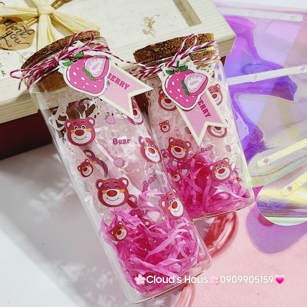 Lọ điều ước trang trí Gấu Dâu Lotso có đèn