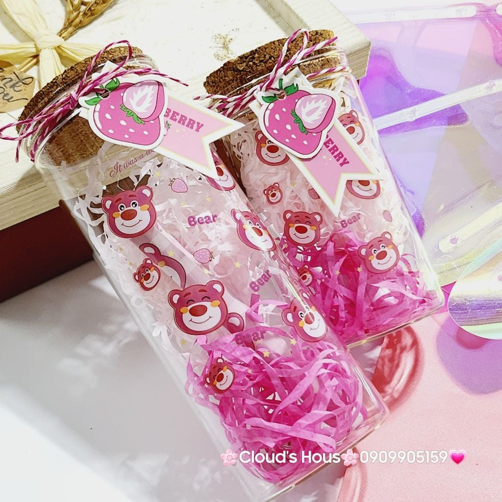 Lọ điều ước trang trí Gấu Dâu Lotso có đèn