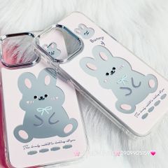 Case Ốp điện thoại iPhone Gương Thỏ Bunny Nút nổi iPhone 14Promax