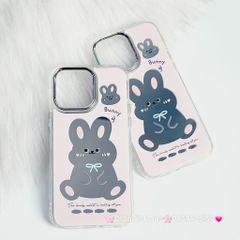 Case Ốp điện thoại iPhone Gương Thỏ Bunny Nút nổi iPhone 14Promax