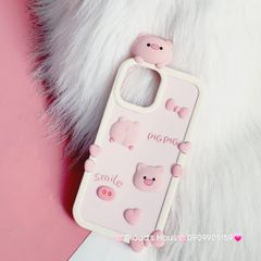 Case Ốp điện thoại iPhone Su dẻo Heo hồng Smile Nổi iPhone 12Pro