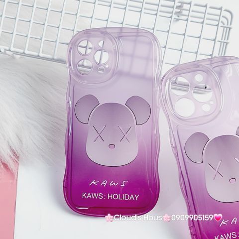 Case Ốp điện thoại iPhone Bearbrick tím Phao Gợn Sóng iPhone 12/14Promax