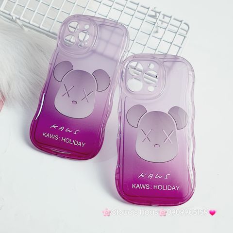 Case Ốp điện thoại iPhone Bearbrick tím Phao Gợn Sóng iPhone 12/14Promax
