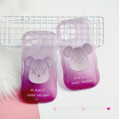 Case Ốp điện thoại iPhone Bearbrick tím Phao Gợn Sóng iPhone 12/14Promax