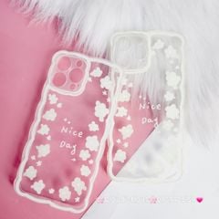 Case Ốp điện thoại iPhone Trong dẻo Nice day viền gợn sóng iPhone 13Promax
