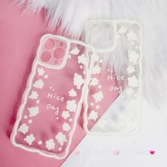 Case Ốp điện thoại iPhone Trong dẻo Nice day viền gợn sóng iPhone 13Promax
