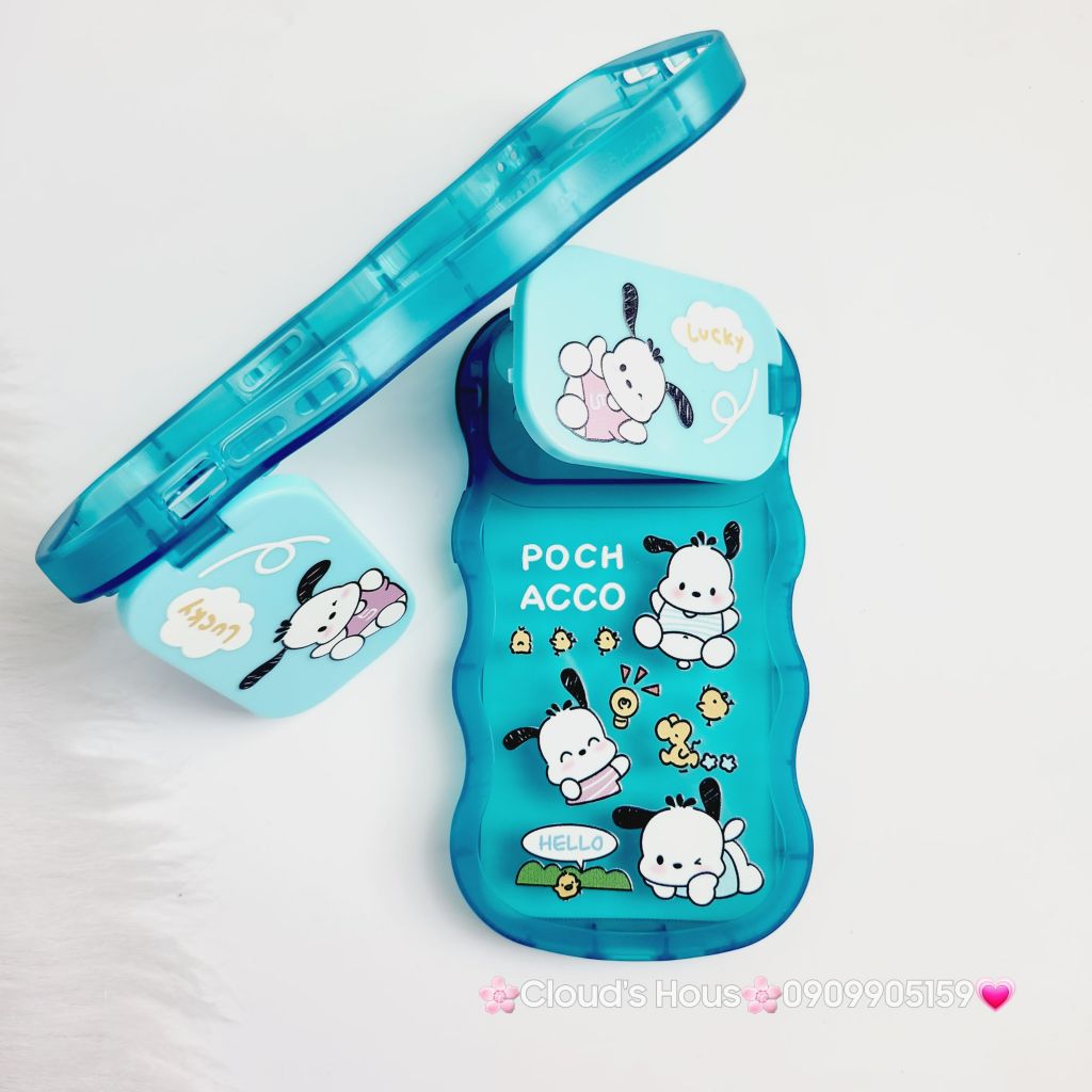 Case Ốp điện thoại iPhone Snoopy Xanh viền gợn sóng bảo vệ cam chống dựng iPhone 14/14Promax