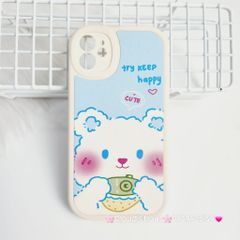 Case Ốp điện thoại iPhone Nhám da kute phôi tròn mẫu lẻ iPhone 11/12/13/Pro/Promax